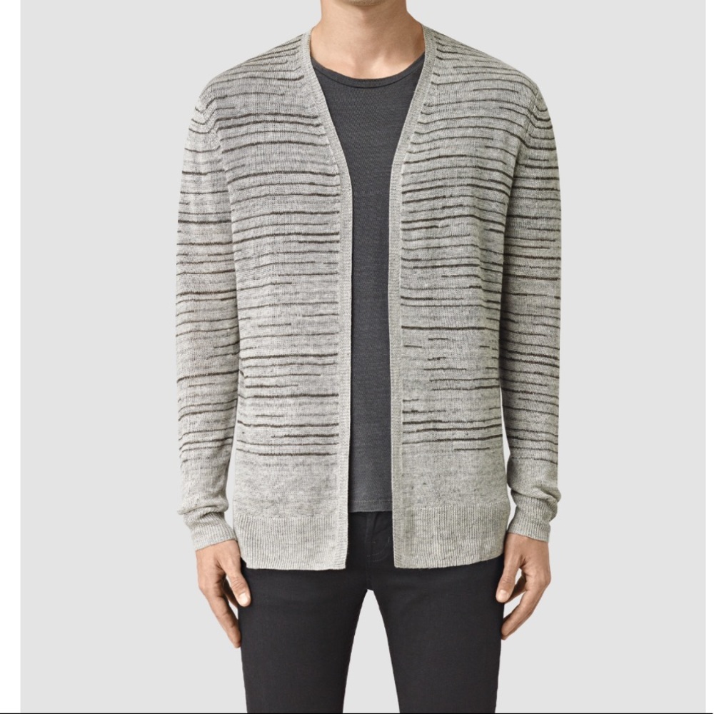 Men's all saints stripe cardigan